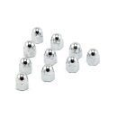 Colony, 1/4-24 acorn nuts chrome. Low Crown