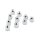 Colony, 1/4-24 acorn nuts chrome. Low Crown