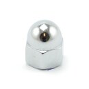 Colony. M6 x 1.0 acorn nuts, chrome. Low Crown