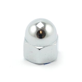 Colony, M12 x 1.25 acorn nuts, chrome. Low Crown