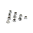 Colony M4 x 0.70 Nylon insert lock nuts. Chrome