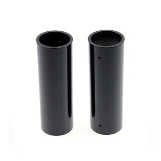 2 piece upper fork cover kit Gloss schwarz für Harley Dyna Streetbob Fatbob 06-17