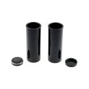 Cult-Werk, 4-piece fork tube cover kit. Gloss black. Logo