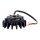 Motone, Big Fin LED taillight. Black, no bracket. ECE