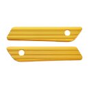 Arlen Ness, saddlebag latch cover set. 10-Gauge, gold