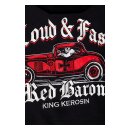 King Kerosin Red Baron zip hoodie black