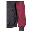 King Kerosin Street Cats raglan zip hoodie grey/dark red