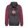 King Kerosin Street Cats raglan zip hoodie grey/dark red