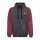 King Kerosin Street Cats raglan zip hoodie grey/dark red