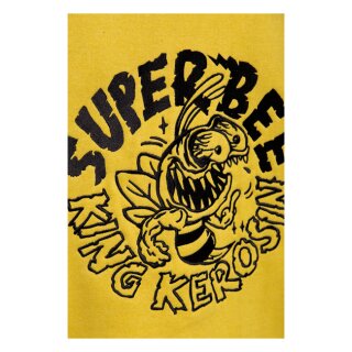King Kerosin Super Bee Monster raglan zip hoodie black/yello