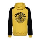 King Kerosin Super Bee Monster raglan zip hoodie black/yello
