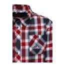 King Kerosin Garage Built checkered shirt antracite/white/re