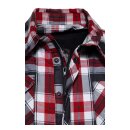 King Kerosin Garage Built checkered shirt antracite/white/re