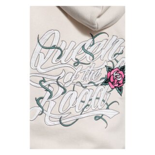 Queen Kerosin Queen Of The Road zip hoodie beige