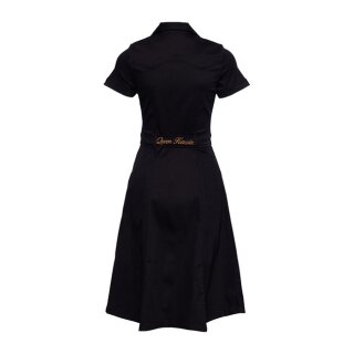 Queen Kerosin Swing worker dress black/rinsed wash