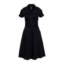 Queen Kerosin Swing worker dress black/rinsed wash