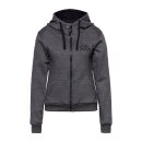 Queen Kerosin Racing Skull zip hoodie steel grey