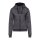 Queen Kerosin Racing Skull zip hoodie steel grey
