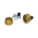 Kuryakyn, Lodestar front axle sliders. Gold