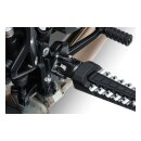 Kuryakyn, splined footpeg adapters, front. Satin black