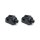 Kuryakyn, splined footpeg adapters, front. Satin black