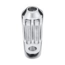 Motone, ribbed Triline turn signal brackets. Polished