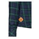 King Kerosin Racing Skull checkered shirt dark blue/green