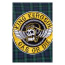 King Kerosin Racing Skull checkered shirt dark blue/green