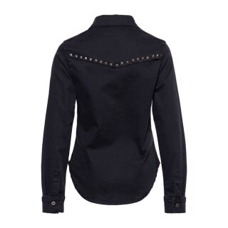 Queen Kerosin Denim Shirt black