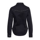 Queen Kerosin Denim Shirt black