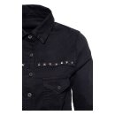 Queen Kerosin Denim Shirt black