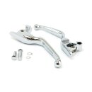 Handlebar lever kit, wide blade, Chrome