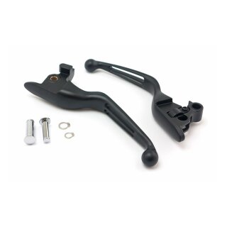 Handlebar lever kit, wide blade, Black