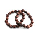 AmiGaz Totenkopf Skull Perlen Biker Armband Set Holz