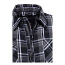 King Kerosin Chopper Monster checkered shirt black/grey/whit