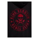 King Kerosin Rebel Club zip hoodie black