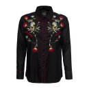 King Kerosin Rodeo Flowers shirt black