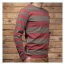 Holy Freedom Kruger striped T-shirt olive green/bordeaux