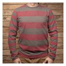 Holy Freedom Kruger striped T-shirt olive green/bordeaux