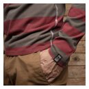 Holy Freedom Kruger striped T-shirt olive green/bordeaux XXXL