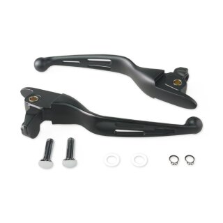 Handlebar lever kit, wide blade, Black
