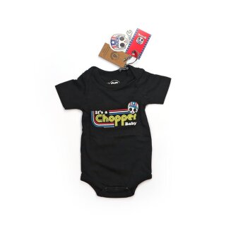 Bobby Bolt Its a chopper baby bodysuit strampler schwarz