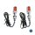 Fastline, LED turn signal set. Chrome, amber lens