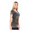 Lucky 13 Freedom Wheel T-shirt washed grey