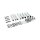 Complete M8 pushrod cover kit. Chrome