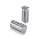 Kustom Tech, FL handlebar grip ends. Ribbed polished alu