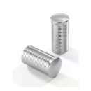 Kustom Tech, FL handlebar grip ends. Ribbed satin aluminum