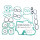 Athena, complete motor gasket kit