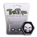 Trik Topz, Block Skull valve caps. Black/white