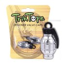 Trik Topz, Hand Grenade valve caps. Chrome